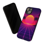 Classic Grid Sunset Vaporwave Art Tough Phone Case