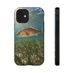 Redfish Phone Case, Seagrass Flat Underwater Art Cover