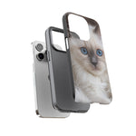 Ragdoll Kitten Phone Case, Blue Eyes Macro Portrait Cover, Gift