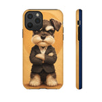 Schnauzer Mustache Boss Phone Case Funny Dog Lover Gift