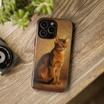 Abyssinian Warm Ticked Portrait Art Tough Phone Case