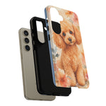 Miniature Poodle Whimsical Watercolor Art Tough Phone Case