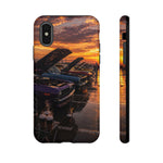 Muscle Car Meet Phone Case, Golden Hour Cars Coffee Tough Cover