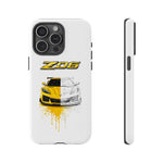 Z06 Corvette Phone Case, Yellow Sketch Reveal Chrome Cover
