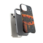 Orange Daytona Phone Case, Rainy City Night Muscle Car Tough Cover
