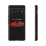 Red C8 Z06 Illustration Phone Case for Vette Owners | Tough Cover