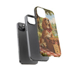 Cocker Spaniel Picnic Scene phone case | vintage dog art