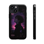 Melancholy Data Poster Phone Case, Glitch Anime Sky Tough Cover