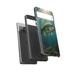 Largemouth Bass Phone Case, Sunlit Underwater Tough Cover, Gift