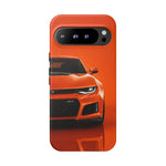Orange Camaro Phone Case, ZL1 American Muscle Car Tough Cover for Men Gift