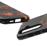 Orange Cuda Phone Case, Rainy City Night Muscle Car Tough Cover