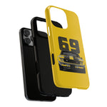 1969 Camaro Z28 Yellow Front View Muscle Car Tough Phone Case