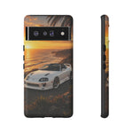 Supra MK4 Super White Targa Coastal Art Tough Phone Case