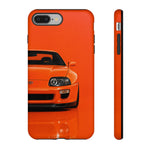 Orange Supra Phone Case, MK4 90s JDM Legend Tough Protective Cover for Men