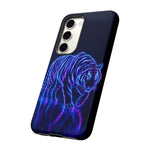 Neon Blue Tiger phone case | tough protective cover