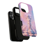 Praying Cherub Statue halo Vaporwave Aesthetic phone case