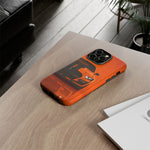 Orange Mustang Art Phone Case, GT500 American Muscle Car Tough Cover for Male