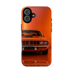 Orange Cuda Phone Case, 71 Classic Muscle Car Tough Cover
