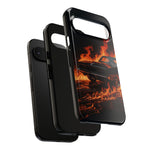 Black Charger Classic Muscle Flames Tough Phone Case Cover Gift