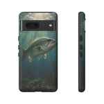Largemouth Bass Phone Case, Sunlit Underwater Tough Cover, Gift