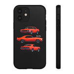 1969 Camaro SS Orange Triple View Muscle Car Tough Phone Case