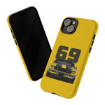 1969 Camaro Z28 Yellow Front View Muscle Car Tough Phone Case