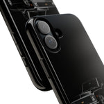 Black Classic C10 Truck Phone Case | Vintage Pickup Reflection, Minimal Auto Design