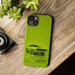 Green Cuda Muscle Car phone case for Gear Heads