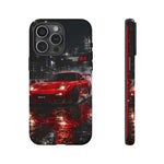 RX7 Phone Case Red, Night Drift JDM Sports Car Tough Cover, Gift
