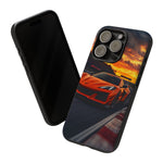 Orange C8 Z06 Flat Plane V8 Speed Art Tough Phone Case