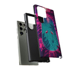Neon Flamingo Pool Vaporwave Art Tough Phone Case