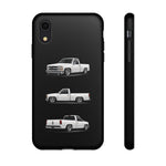 Chevy 1500 OBS Truck Phone Case White, Three-View Vector Cover