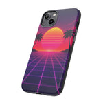 Classic Grid Sunset Vaporwave Art Tough Phone Case