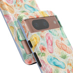 Watercolor Flip Flops pattern Tough Case | Beach Shells Phone Cover