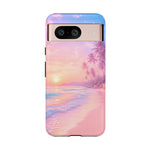 Pastel Beach Sunset Haze Vaporwave Art Tough Phone Case