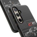 Black C6 Phone Case American Sports Car Tough Cover Gift
