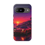 FD RX-7 Retro Sunset Sports Car Tough Case | Neon Vaporwave Beach Drive
