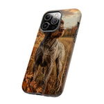 German Wirehaired Pointer Autumn Art Tough Phone Case