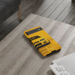 Yellow Skyline Phone Case, R34 GTR 90s JDM Legend Tough Cover for Men Gift