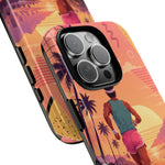Retro Runner Sunset phone case | 80s Vaporwave jogging design