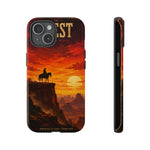 Western Sunset Cowboy Phone Case | Rugged Protective Cover