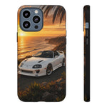 Supra MK4 Super White Targa Coastal Art Tough Phone Case