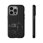 Black Classic C10 Truck Phone Case | Vintage Pickup Reflection, Minimal Auto Design