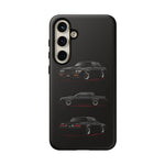 Black GNX Phone Case, Three-View Muscle Car Vector Tough Cover