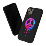 Glitch Peace Sign Phone Case, RGB Melt Digital Art Tough Cover, Gift