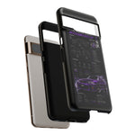 R33 Skyline Infographic Phone Case, Purple Spec Sheet Cover