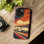 Retro Sunset Countach phone case | Sports car tough cover