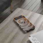 Maltese Puppy Burrito Phone Case, Cozy Blanket Portrait
