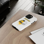 Z06 Corvette Phone Case, Yellow Sketch Reveal Chrome Cover