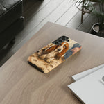 Guilty Basset Hound Phone Case, Muddy Watercolor Art Cover